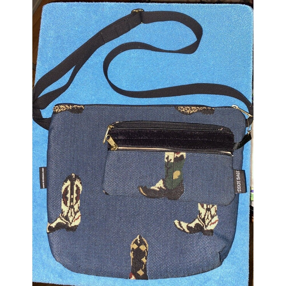 Cowgirl Purse Blue Western and Matching Wristlet